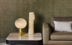 DWC velvet textile wallpaper Bobcat behang voorbeeld showroom