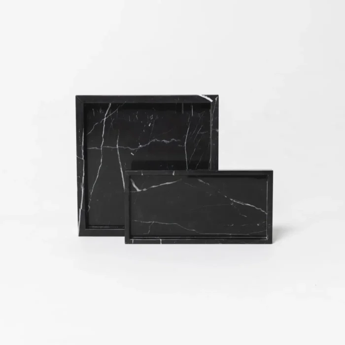 mooisa marmer dienblad zwart 30x15cm