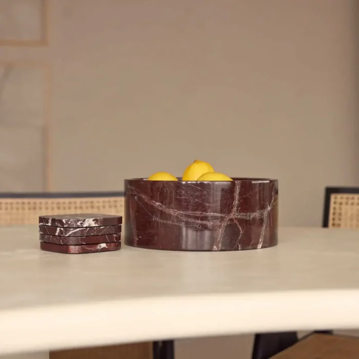 mooisa marmer rood fruitschaal rond Ø24cm