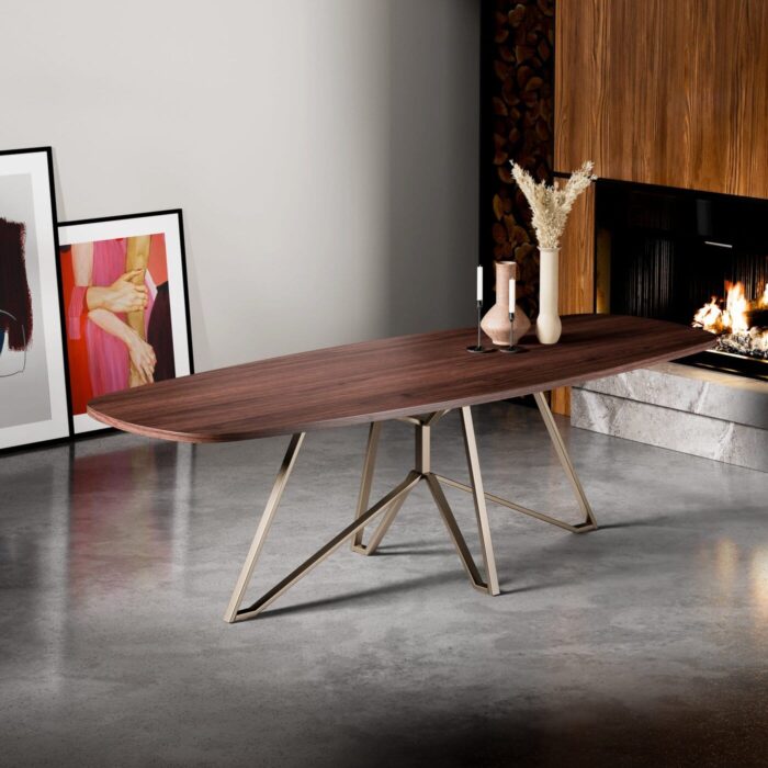 eppic interiors tafel modena ovaal deer brown