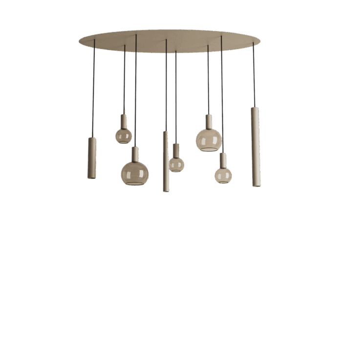 ztahl 4310 riva hanglamp recht 140cm 8 lichts quartz