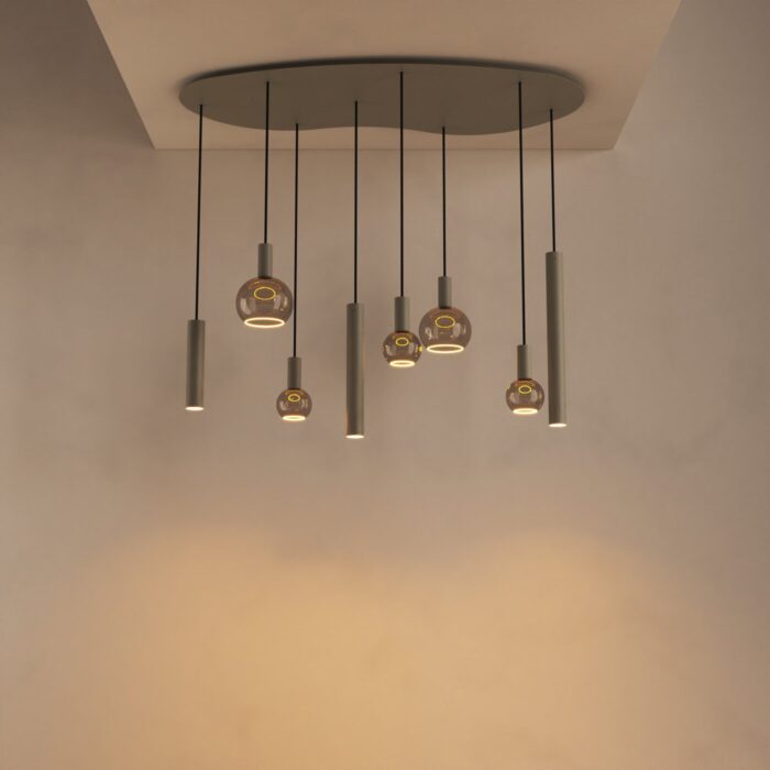 ztahl 4317 riva hanglamp organisch 8 lichts platinum (kopie)