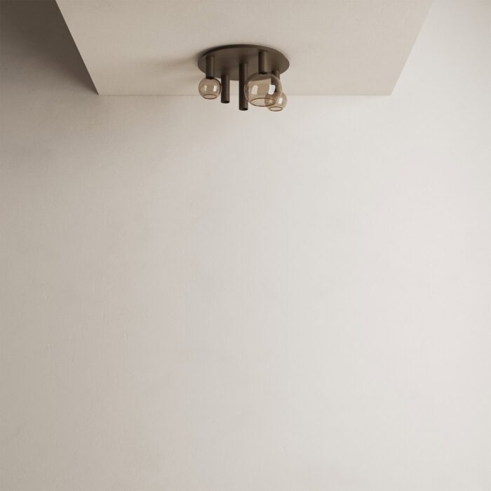 ztahl 4360 riva plafondlamp rond Ø50 cm 5 lichts platinum
