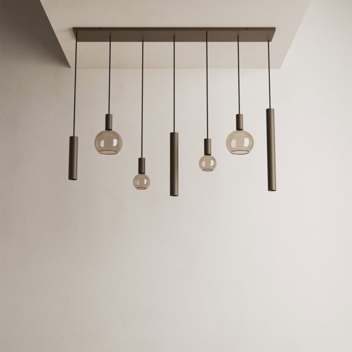 ztahl 4380 riva hanglamp recht 145cm 7 lichts platinum