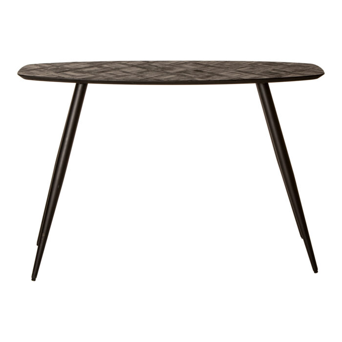 tyano black recycled teak wood side table