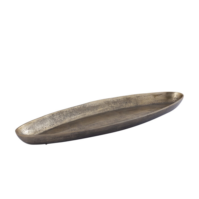 yaren gold alu oval bowl with border small