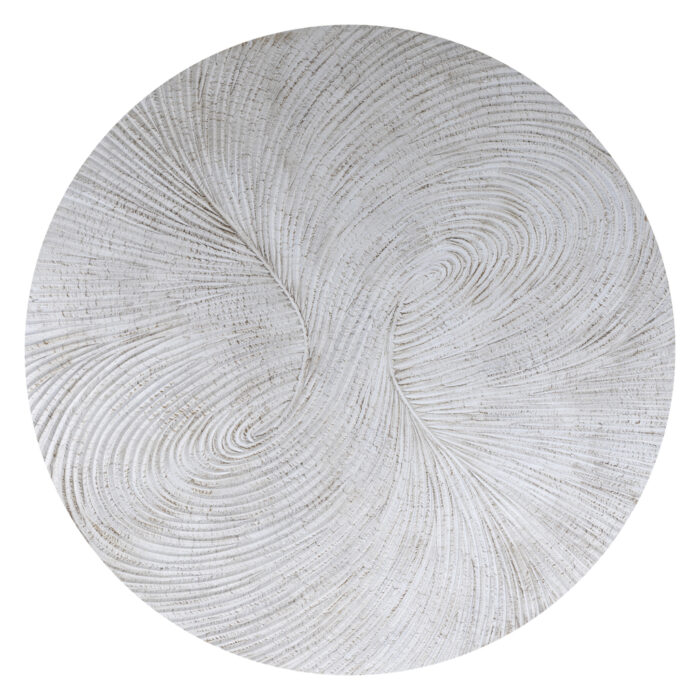 wiktor white mdf round wallpanel swirl carved l