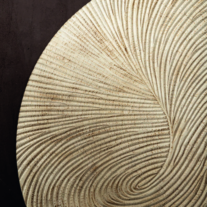 wiktor white mdf round wallpanel swirl carved l