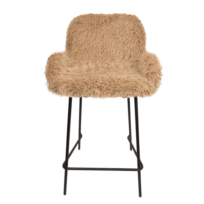 leander bar chair hair brown (set of 2)