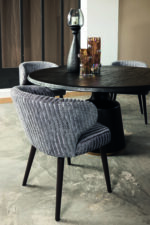fiori taupe 19 dining chair dark brown wood legs