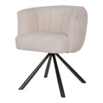 como dining chair swivel cream
