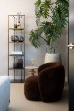 aphrodite dark brown fauteuil fur