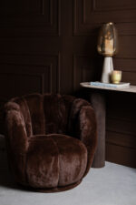 furia dark brown fauteuil fur