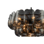 vila gunmetal glass hanging lamp round l