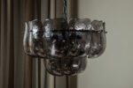 vila gunmetal glass hanging lamp round l