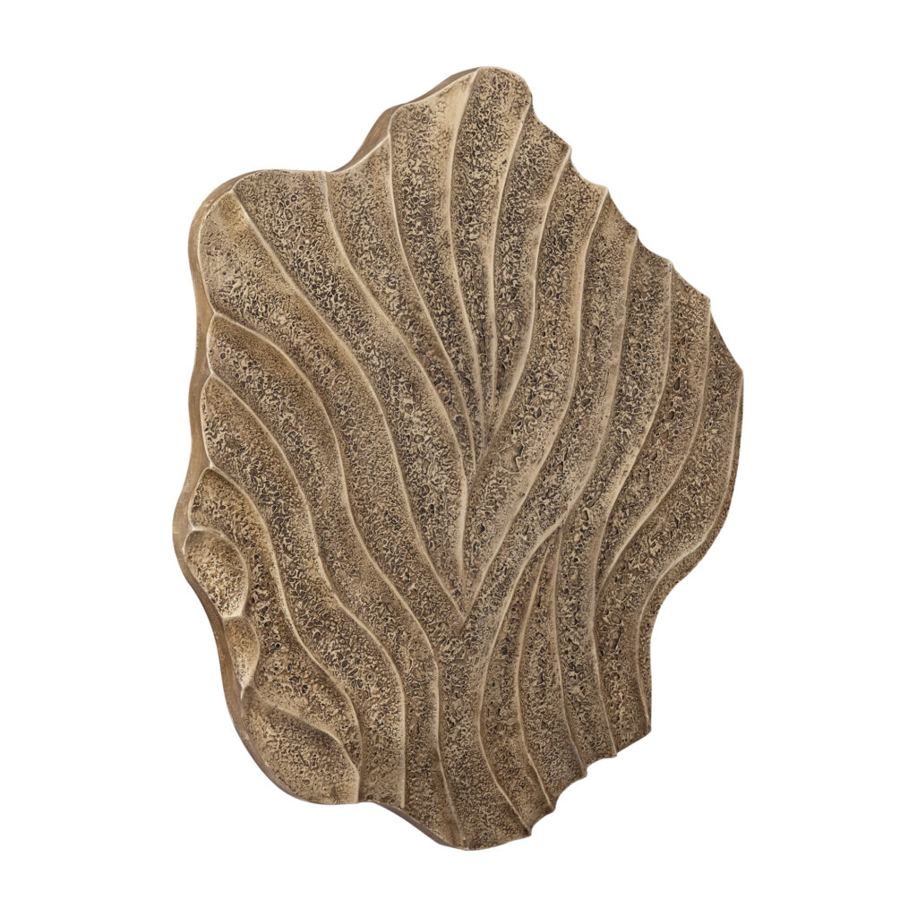 abbie beige mdf wavy organic wall panel l