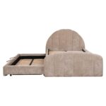 - Bed Pixie clay chenille 120x200 with pull-out bed