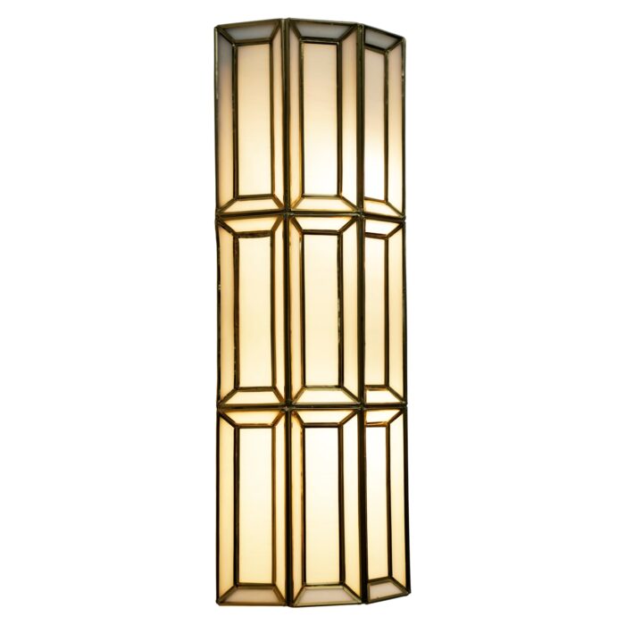 - Wandlamp Opal brass antique