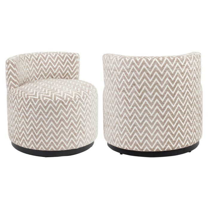 - Lounge stoel Franny sand chevron