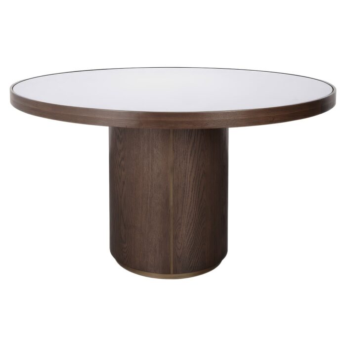 - Eettafel Willox beige 130Ø including glass