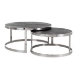 - Salontafel Blackbone Silver black rustic (Set of 2)