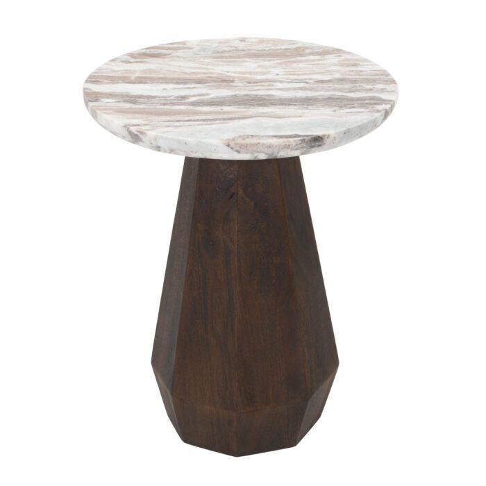 - Bijzettafel Oberoy Blush beige 45Ø