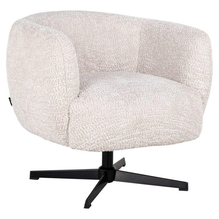 - Lounge stoel Estelle lovely cream swivel
