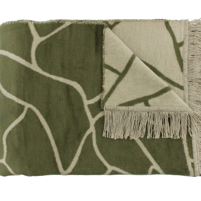 claudi plaid lineas olive